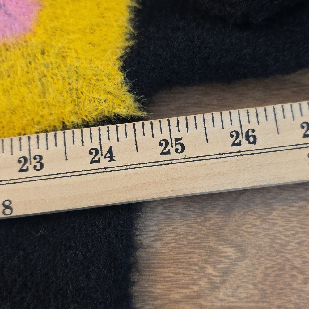 POL Star Sweater Medium Pink Mustard Oversized Y2K Statement Knit - Picture 13 of 17